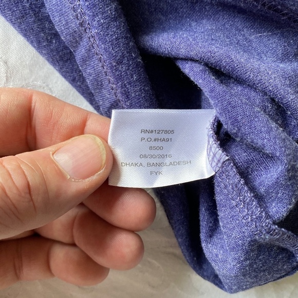 US. POLO ASSN. Kid's Purple V-neck Short Sleeve T-shirt Size 7‎ Arm Pocket - Picture 8 of 12